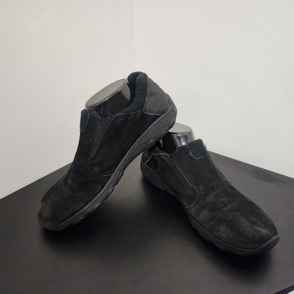 MERRELL Select Grip Women's Shoes Slip On Black Leather Size 7M Great Condition